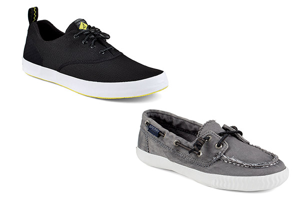 black sperry tennis shoes