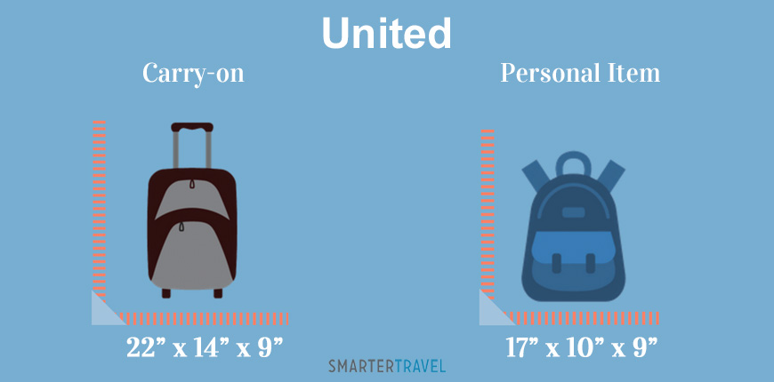 airline personal item size