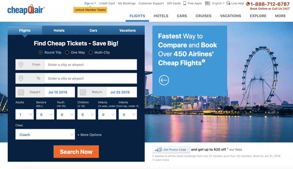 discount air travel websites