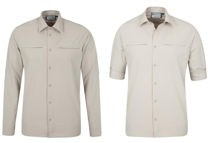 Mountain warehouse travelling stretch convertible mens shirt