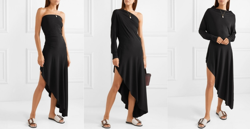 Norma kamali convertible stretch-jersey maxi dress