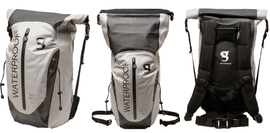 Geckobrands waterproof 30l backpack