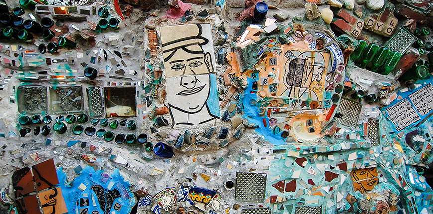 mosaics at philadelphia's magic gardens.