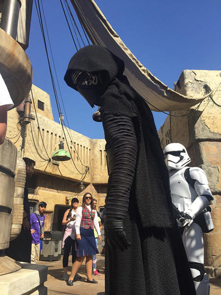 Kylo ren at star wars: galaxy's edge disneyland