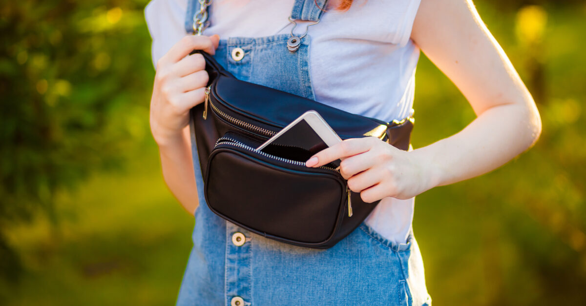 girl with sling bag