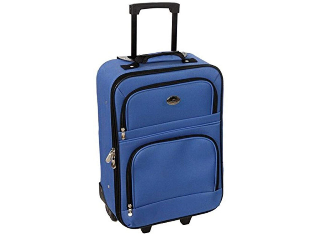 lightest checked spinner luggage