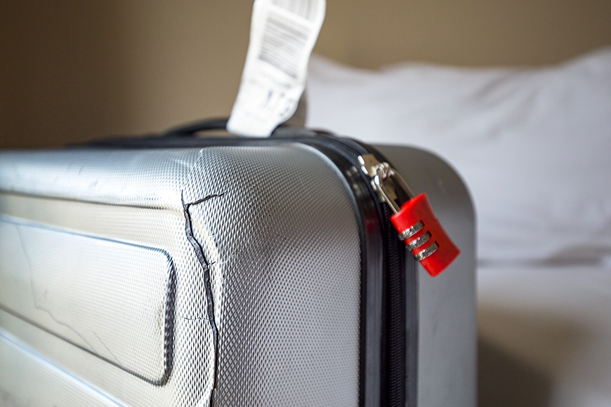 delsey luggage cracked