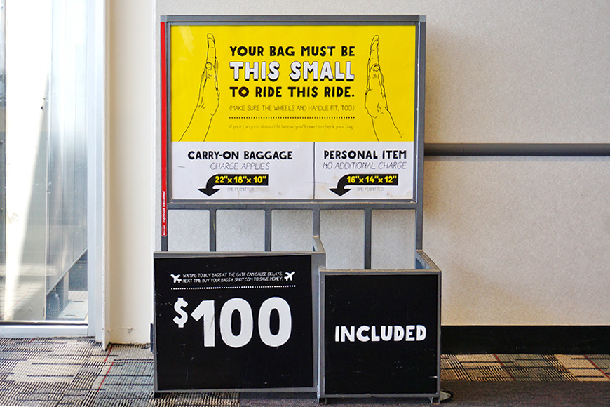 spirit airlines baggage policy