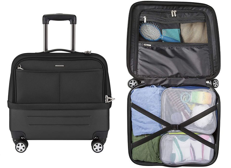 delsey underseat rolling tote