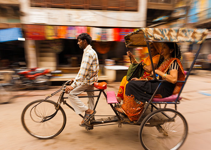 rickshaw i Indien