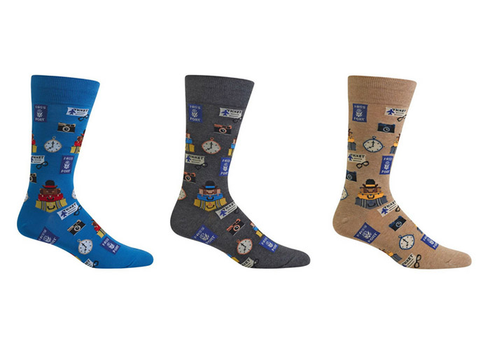 travel themed socks