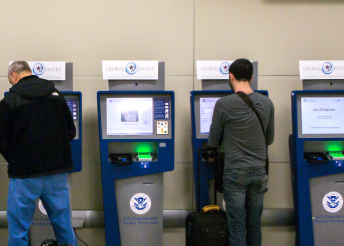 Global Entry and APC Kiosks, located at international airports