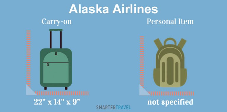 alaska carry on luggage size