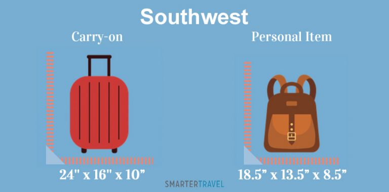 southwest airlines carry on size guidelines