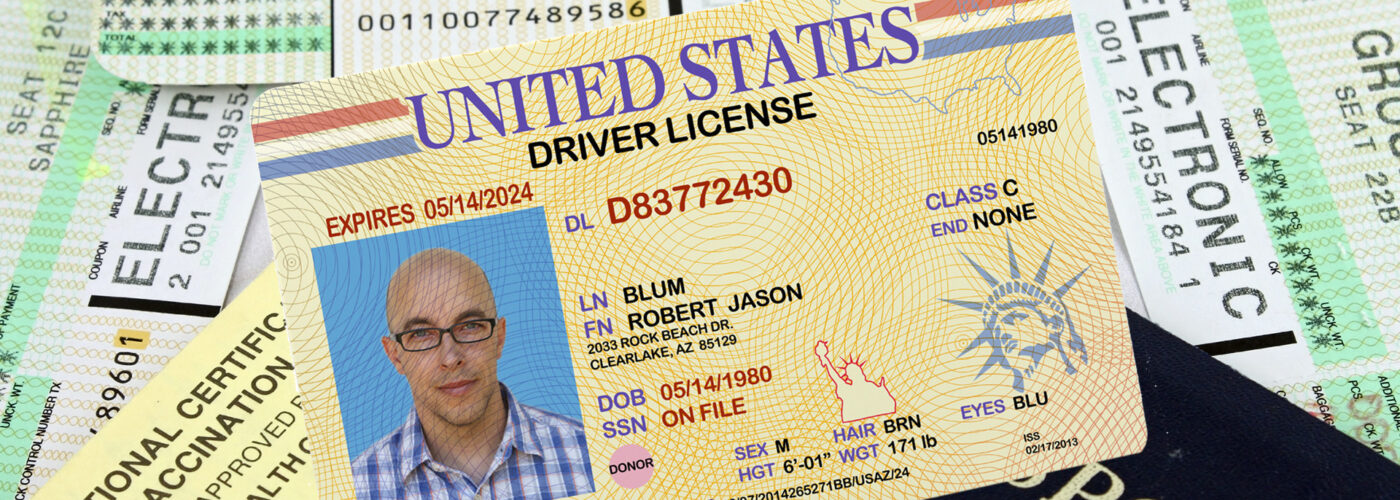 new drivers license for travel to carribean