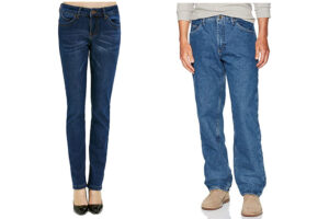 full blue fleece lined jeans