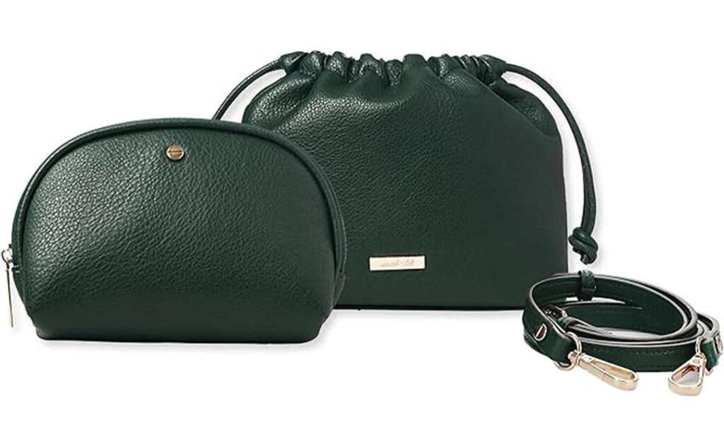 Mali + Lili Lola Beauty Bag Duo in dark green