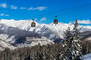 The Eagle Bahn Gondola in Vail, Colorado, USA